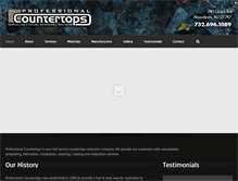 Tablet Screenshot of professionalcountertops.com